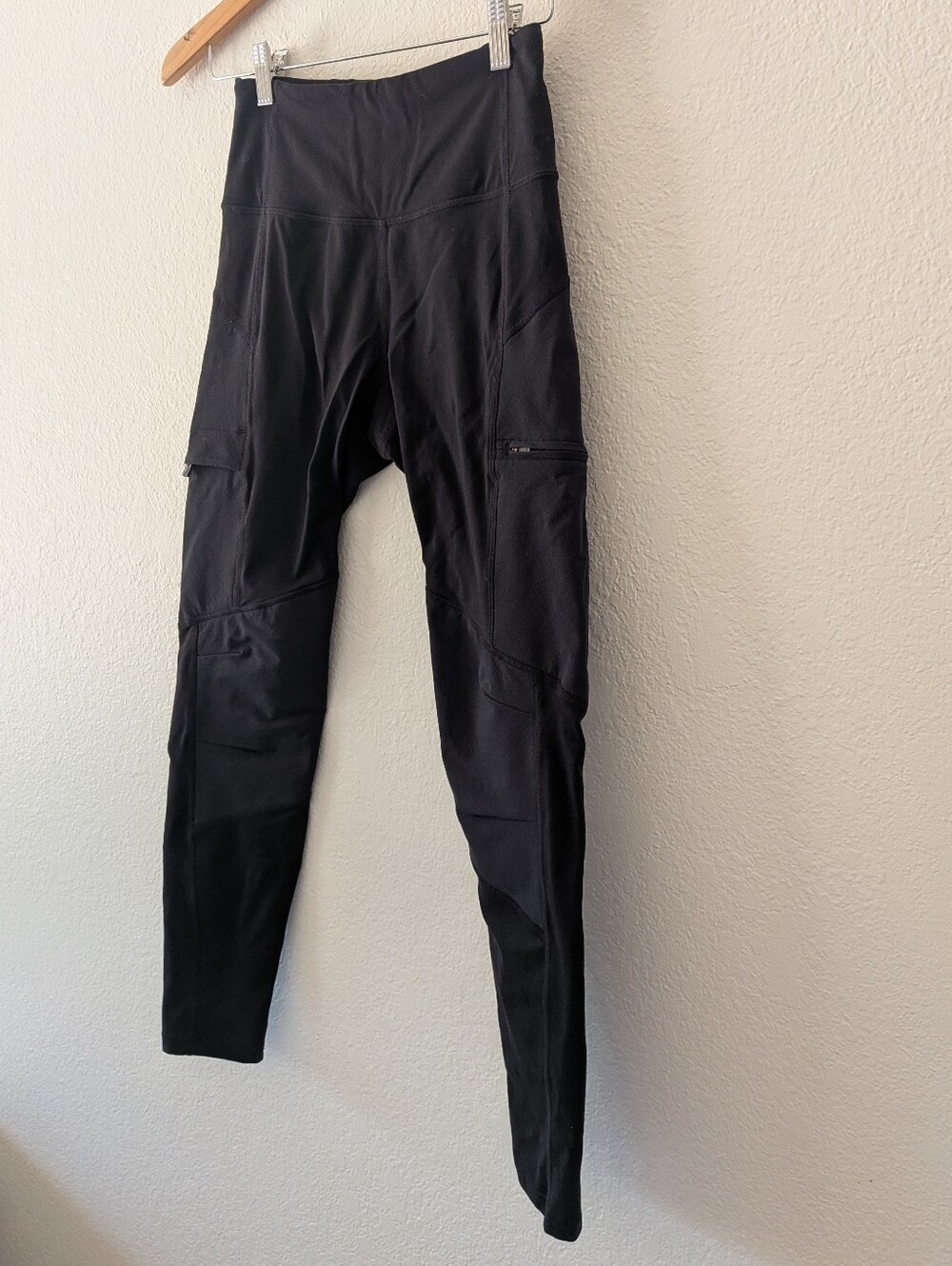 Prana Rockland Leggings Black Cargo Pocket Hiking Climbing Athletic Size S - Picture 4 of 9